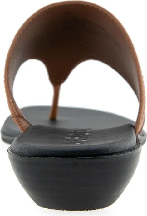 Aerosoles Women's Gesa Round Toe Thong Sandals - Eggnog/Navy Stripe Textured Fabric - Image 8
