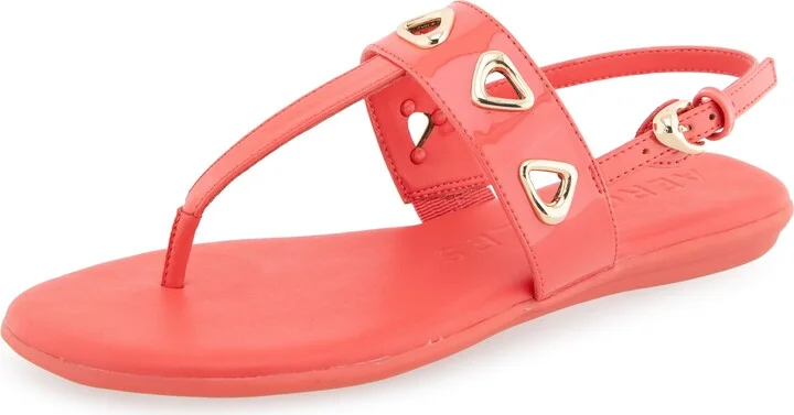 Coral Patent Faux Leather