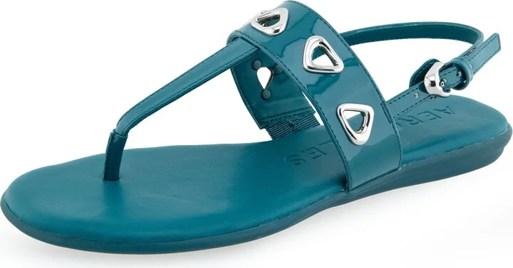 Teal Patent Faux Leather