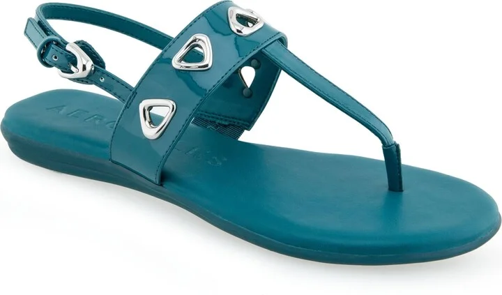 Teal Patent Faux Leather