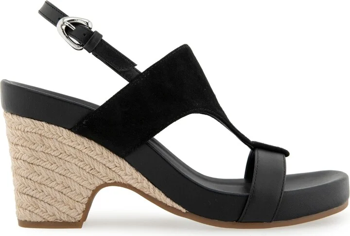 Aerosoles Women's Mackenzie Round Toe Platform Sandals - Natural/Tan Raffia - Image 6
