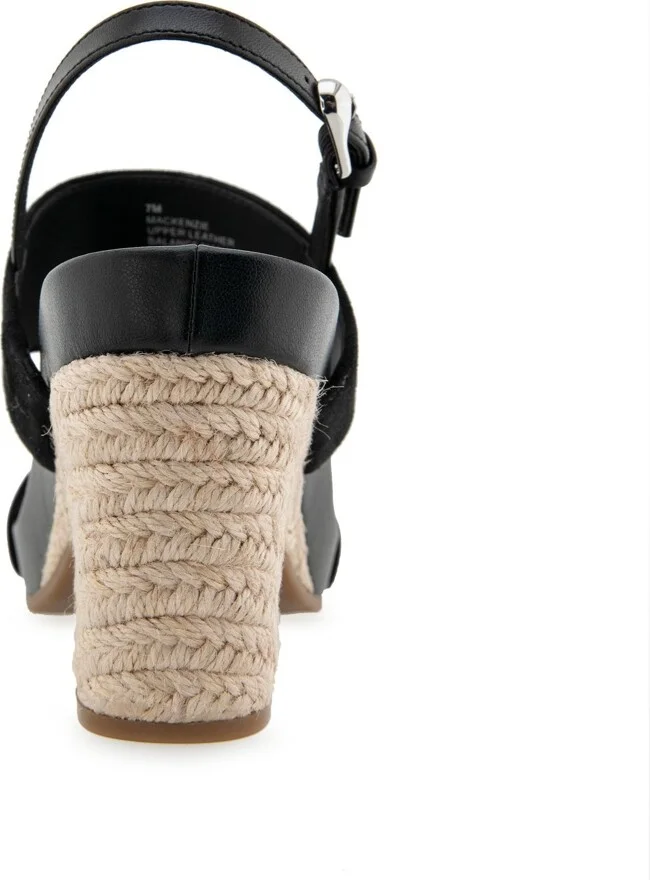 Aerosoles Women's Mackenzie Round Toe Platform Sandals - Natural/Tan Raffia - Image 7