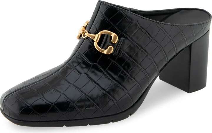 Black Croco Faux Leather