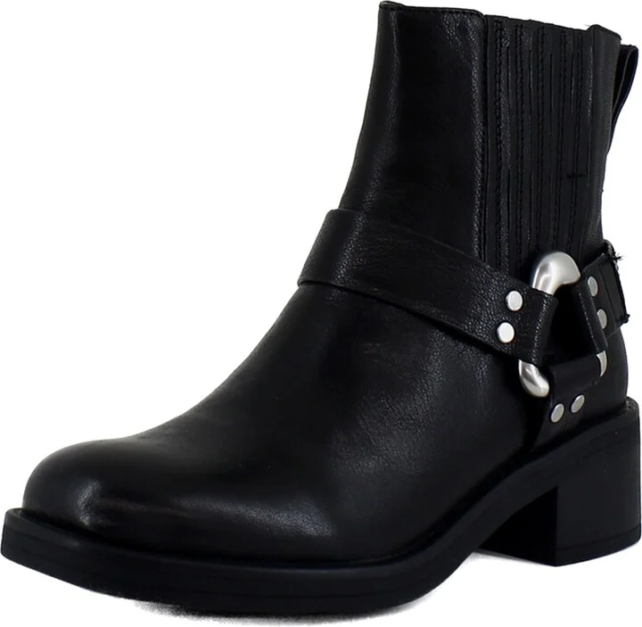 Black Two Tone Waxy Leather