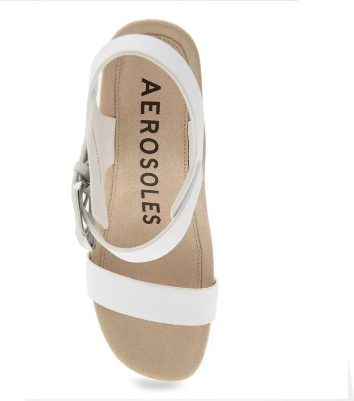 Aerosoles Women's Meyer Open Toe Buckle Strap Wedge Sandals - Image 2