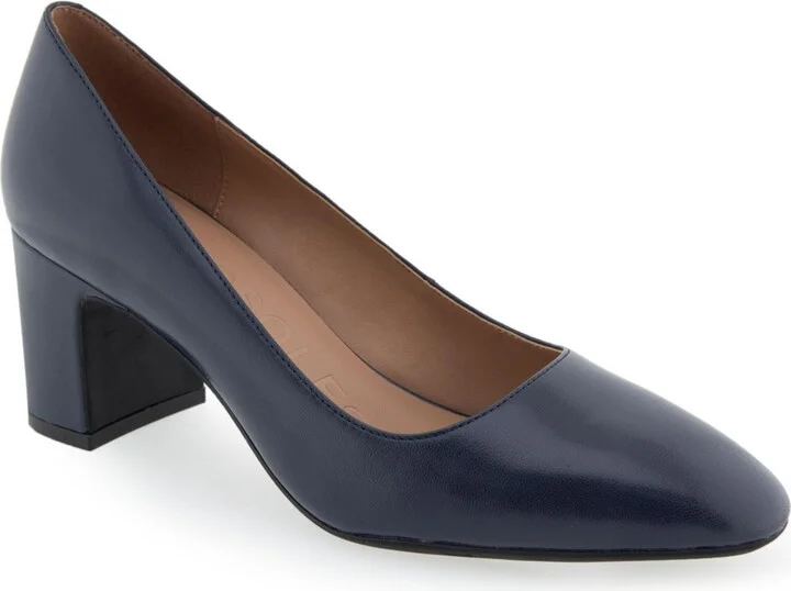 Navy Leather