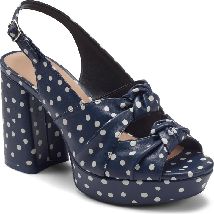 Navy/Eggshell Polka Dot