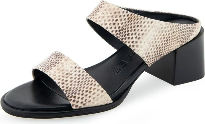 Roccia Snake Print Leather