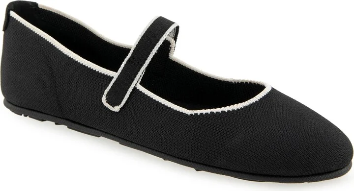 Aerosoles Women's Perry Knit Round Toe Mary Jane Flats