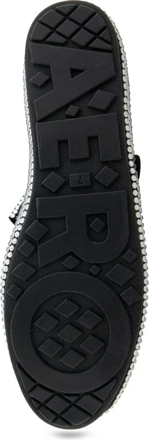 Aerosoles Women's Poppy Bow Mary Jane Flats - Black Satin Fabric, Crystals - Image 5