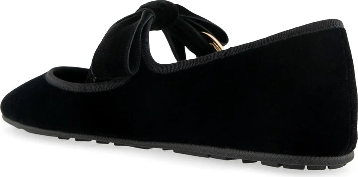 Aerosoles Women's Poppy Bow Mary Jane Flats - Black Satin Fabric, Crystals - Image 11