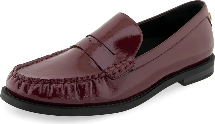 Burgundy Patent Faux Leather