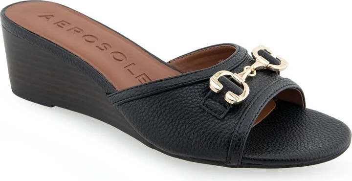 Aerosoles Women's Wava Round Toe Wedge Sandals