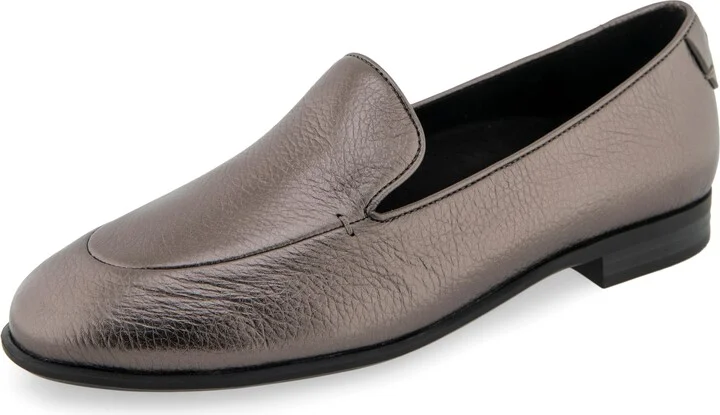 Gunmetal Pebbled Leather
