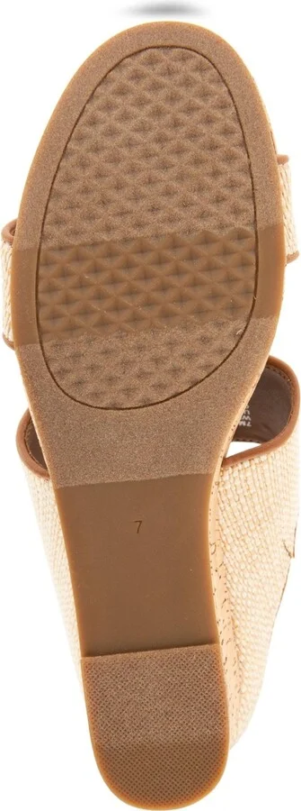Aerosoles Women's Wheeler Round Toe Wedge Sandals - Natural/Tan Raffia - Image 6