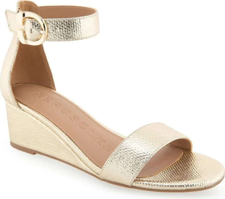 Aerosoles Women's Willis Buckle Strap Wedge Sandals