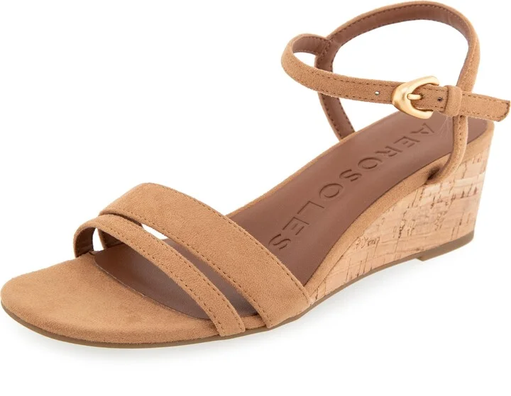 Tan Faux Suede/Cork Heel