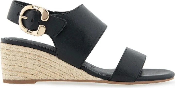 Aerosoles Women's Worth Open Toe Wedge Sandals - Image 7