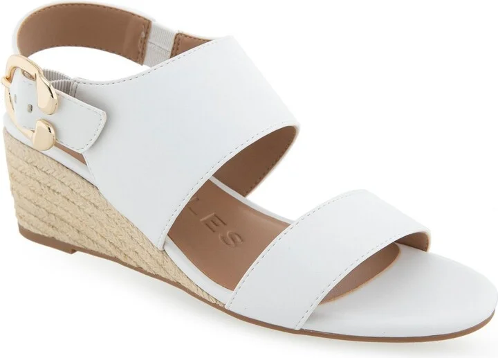 Aerosoles Women's Worth Open Toe Wedge Sandals