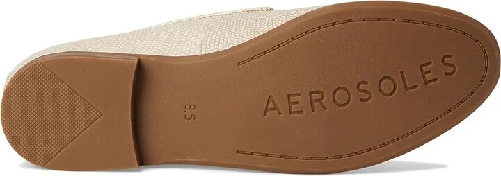Aerosoles Wuster Women's Dress Flat Shoes Light Stone Lizard Embossed Faux Leather : 8.5 B - Medium - Image 3