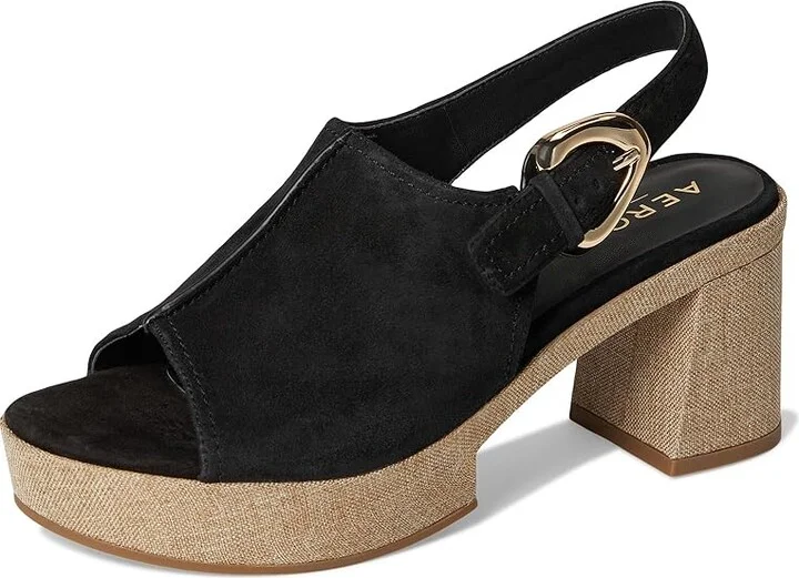 Aerosoles Zella Women's Wedge Shoes Black Suede : 7 M, Faux Leather - Image 5