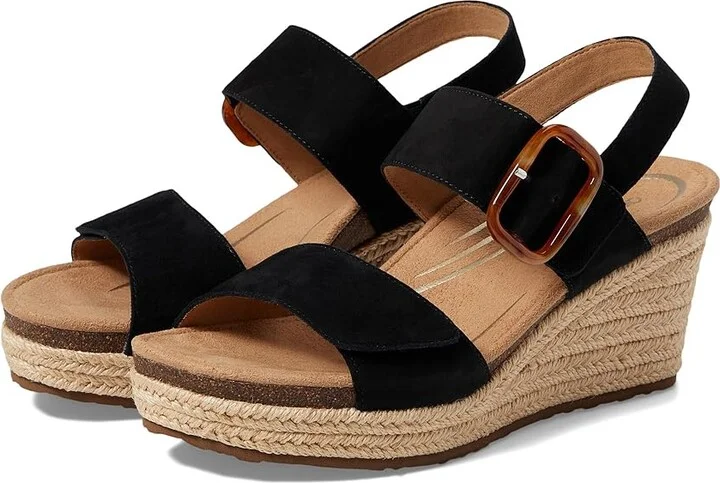 Aetrex Ashley Women's Sandals Black : EU 43 (US Women's 11.5-12) M (B), Suede