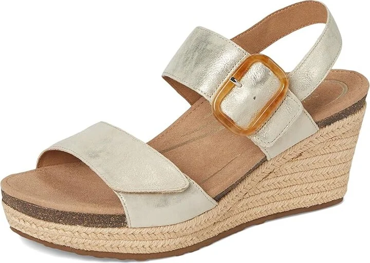 Aetrex Ashley Women's Sandals Champagne : EU 38 (US Women's 7.5-8) M (B), Suede - Image 5