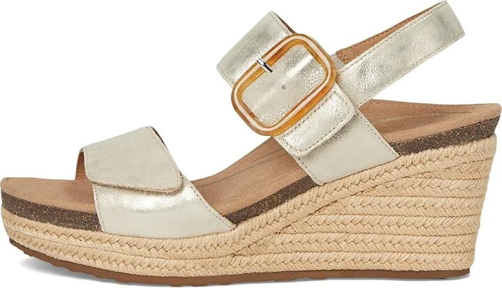 Aetrex Ashley Women's Sandals Champagne : EU 38 (US Women's 7.5-8) M (B), Suede - Image 6