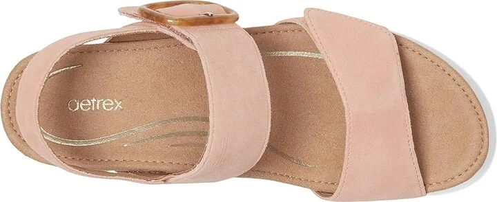 Aetrex Ashley Women's Sandals Champagne : EU 38 (US Women's 7.5-8) M (B), Suede - Image 8
