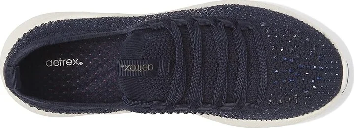 Aetrex Carly Sparkle Women's Shoes Navy : EU 40 (US Women's 9-9.5) M (B), Textile - Image 2