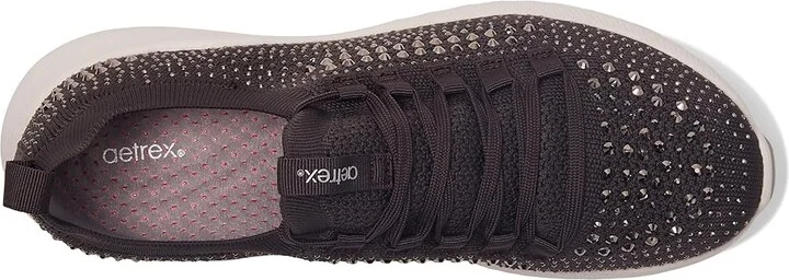 Aetrex Carly Sparkle Women's Shoes Pewter : EU 39 (US Women's 8.5) M (B), Textile - Image 2