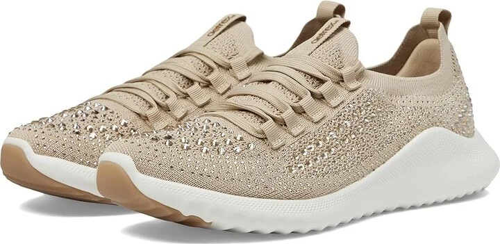 Aetrex Carly Sparkle Women's Shoes Tan : EU 39 (US Women's 8.5) M (B), Textile