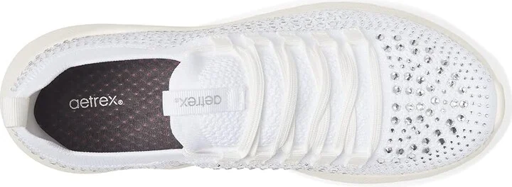 Aetrex Carly Sparkle Women's Shoes White : EU 40 (US Women's 9-9.5) M (B), Textile - Image 2