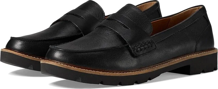 Aetrex Collette Women's Flat Shoes Black : EU 38 (US Women's 7.5-8) M (B), Leather