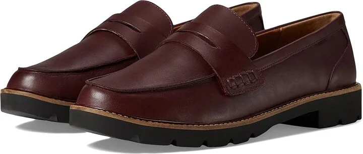 Aetrex Collette Women's Flat Shoes Burgundy : EU 38 (US Women's 7.5-8) M (B), Leather