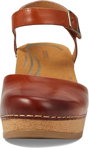 Aetrex Finley Women's Clog Shoes Cognac : EU 40 (US Women's 9-9.5) M (B), Leather - Image 2