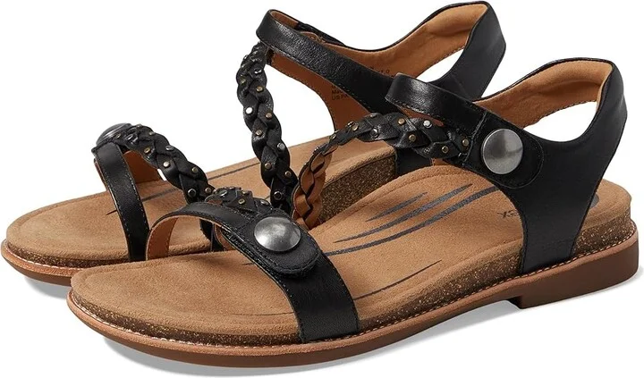 Aetrex Jenn Women's Sandals Black : EU 41 (US Women's 10) M (B), Leather/Suede