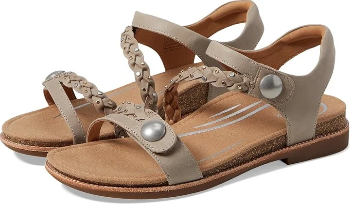 Aetrex Jenn Women's Sandals Taupe : EU 42 (US Women's 10.5-11) M (B), Leather/Suede