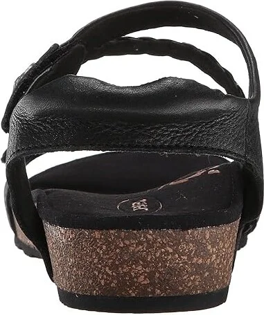 Aetrex Jillian Quarter Strap Women's Sandals Black : 6 M (B), Leather - Image 5