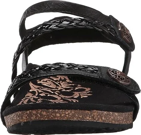 Aetrex Jillian Quarter Strap Women's Sandals Black : 6 M (B), Leather - Image 6
