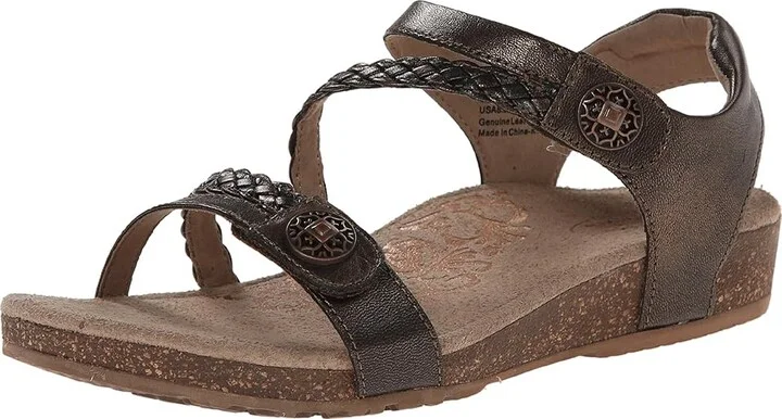 Aetrex Jillian Quarter Strap Women's Sandals Bronze : 5.5 M (B), Leather - Image 2