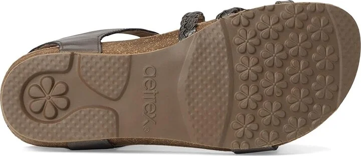 Aetrex Jillian Quarter Strap Women's Sandals Bronze : 5.5 M (B), Leather - Image 4