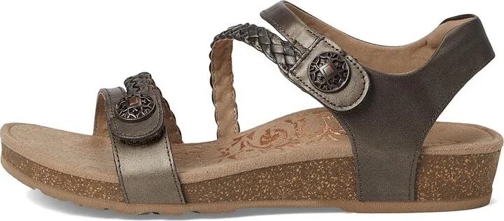 Aetrex Jillian Quarter Strap Women's Sandals Bronze : 5.5 M (B), Leather - Image 7