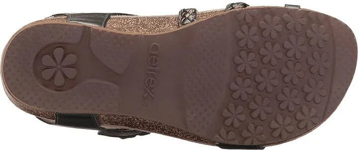 Aetrex Jillian Quarter Strap Women's Sandals Gunmetal : 5 M (B), Leather - Image 4