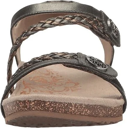 Aetrex Jillian Quarter Strap Women's Sandals Gunmetal : 5 M (B), Leather - Image 6