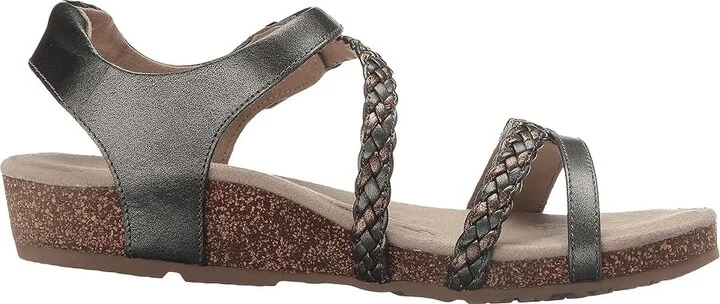 Aetrex Jillian Quarter Strap Women's Sandals Gunmetal : 5 M (B), Leather - Image 8