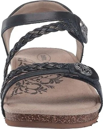 Aetrex Jillian Quarter Strap Women's Sandals Navy : 5 M (B), Leather - Image 6