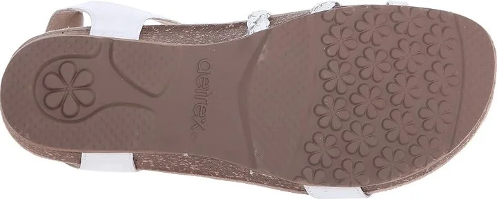Aetrex Jillian Quarter Strap Women's Sandals White : 5 M (B), Leather - Image 4