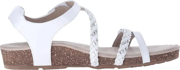 Aetrex Jillian Quarter Strap Women's Sandals White : 5 M (B), Leather - Image 8