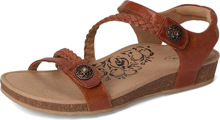 Aetrex Jillian Women's Flat Shoes Cognac : 10 M (B), Leather - Image 5